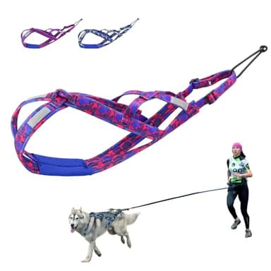 PET ARTIST Dog Weight Pulling Harness,Speed Training,Work Out Dog Sled Harness for Medium,Large Dogs,Pink,L