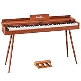 Anndles Keyboard Piano,Digital Piano Weighted For Beginner,Electric Piano 88 Keys,USB MIDI and Headphone Jack,Three Pedal