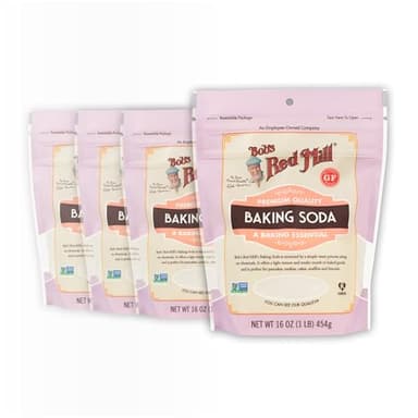 Bob's Red Mill Baking Soda, 16oz (Pack of 4) - Non GMO, Vegan, Paleo Friendly, Kosher