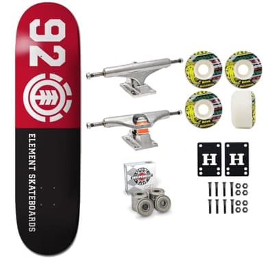 Element Professional Skateboard Complete 92 Classic 8.0" with Independent Trucks, Satori Wheels, Independent Bearings, Mounting Hardware, and Risers