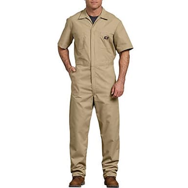 Dickies Mens Short-Sleeve Overalls and Coveralls Workwear Apparel, Khaki, XX-Large US