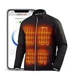 Venture Heat Men'sHeated Jacket with Battery Included - High Powered Self Warming Coat, Softshell Water Resistant (L, Black)