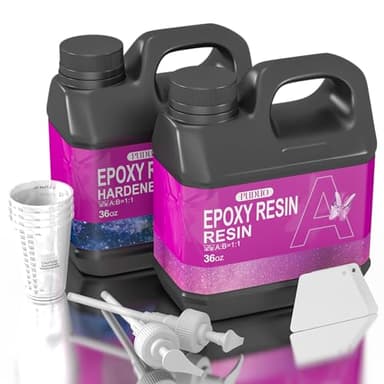 Puduo Epoxy Resin Kit 72oz,Crystal Clear Epoxy Resin and Hardener for DIY Art
