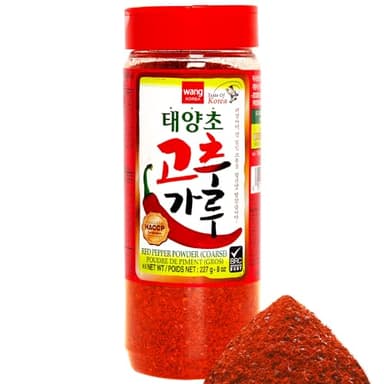 Wang Sun-Dried Coarse Gochugaru for Kimchi, Red Pepper Flakes, Chilli Powder, 7.05 Ounce