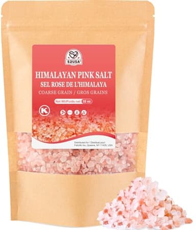 52USA Himalayan Pink Salt Coarse, Pink Himalayan Sea Salt, Coarse Grain 2 lb, Himalayan Salt, Pink Salt, Rock Salt for Grinder Refill, No Artificial Colors, No Additives, No Gluten, Kosher Certified