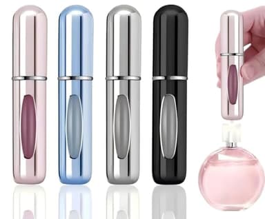 4 Pcs Perfume Travel Refillable, 5ml Travel Perfume Bottle Refillable, Atomizer Sprayer For Perfume, Perfume Atomizer For Essentials For Men & Women, Perfect For Pockets