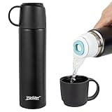 Vacuum Flask Thermos For Hot Drinks With Handle Coffee Cup Travel Mug Double Walled Sports Bottle Insulated Stainless Steel Tumblers Water Bottles Metal