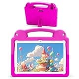 Ruufuuxy Kids Tablet - Android 14 Tablet - 10 Inch Tablet for Kids, WiFi 6, Octa-Core, 8(4+4) GB RAM 64GB ROM, 5000mAh, GMS, Android Tablets with Parental Control (Pink with EVA Case)