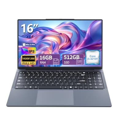 Gaming Laptop i5, 16 inch Laptop Computer Up to 3.60GHz, 2026 Laptop Computers with 16GB RAM 512GB SSD, FHD 1920x1200, 180° Angle Open, Backlit Keyboard, HDMI, Lap top for Student Business Work
