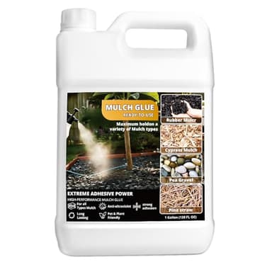 Mulch Glue for Landscaping,Rock Glue,Non-Toxic Mulch Anchor Binder,Long-Lasting Landscape Binder for Landscaping Pea Gravel,Wood Chips& More,for Paths,Patios&Garden Borders (1 Gallon)