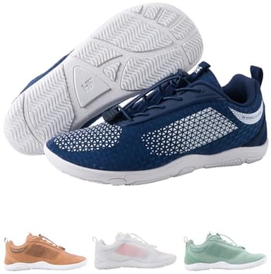 Hike Footwear HF Flow Barefoot Shoes for Women & Men - Minimalist Shoes with Arch-Support, Breathable Splash-Proof & Versatile Boot, Ergonomic Pain-Relief Posture Improvement Hiking Boots Blue