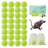 FEARLEFT 48 Pack Mouse Rodent Repellent, Peppermint Oil for Repel Mice Rats Squirrel Pests Indoor & Outdoor Use, Natural Rat Mouse Repellent Mouse Deterrent Family & Pet Safe