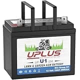 UPLUS U1 Riding Lawn Mower Battery, 12V 250CCA Garden Tractors Battery Maintenance Free AGM Batteries, Fit for John Deere, Cub Cadet, Husqvarna, Craftsman, Toro, Ariens, Poulan Pro and Troy-Bilt