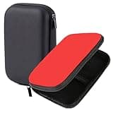 SquEqu 2 Pack Hard Drive Carrying Case 2.5 inch HDD SSD External Drive Storage Bag Organizer Hard EVA Cover Zipper Pouch for Canvio Basics Western Digital WD Elements My Passport Seagate Backup Plus