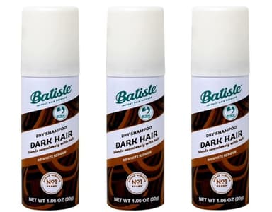 Batiste Dry Shampoo, Dark, Mini 1.06 fl. oz. (Pack of 3)