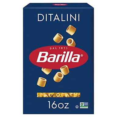 Barilla Ditalini Pasta, 16 oz. Box - Non-GMO, Made with Durum Wheat Semolina - Kosher Certified