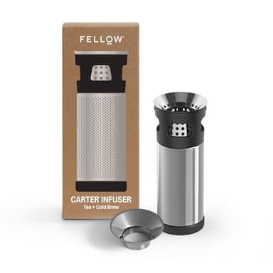 Fellow Carter Tea + Cold Brew Infuser - Steep Tea On-The-Go - Snaps Into Fellow Carter Mug - Fine Mesh Filter - Steep Loose Leaf Tea, Make Cold Brew Coffee, and More