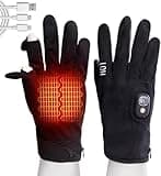 yoostooper Electric Heated Gloves for Men & Women - Battery Work Touchscreen Thin Gloves for Working in Cold Winter Weather Rechargeable