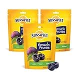 Sunsweet Amazin' Pitted Prunes - Dried Prunes Pitted Unsweetened - Gluten Free, Vegan, Low Fat - Fiber & Minerals - 8 oz Pouches x 3 Pack