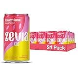 Zevia Zero Sugar, Kids Strawberry Lemon Sparkling Drink, 7.5 Fl Oz Cans (Pack of 24)