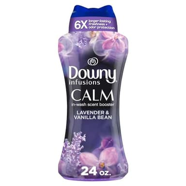 Downy Calm In Wash Laundry Scent Booster Beads, Soothing Lavender And Vanilla Bean Scent, 24.0 OZ, Laundry Scent Beads, Long Lasting Freshness