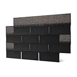Roofing Shingles for Roof House Repair Tiles Shed Decor,Asphalt Shingles (Black 3-Tab) 8PCS,39.4"x13.1"