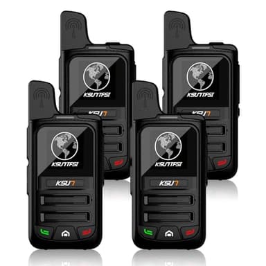 Lifetime Free Global Rapid Walkie Talkies Unlimited Range Nationwide PTT 4G LTE PoC Long Range Two Way Radios Long Distance 5000 Miles Professional for Family,Outdoor,Logistics (4 Pack with SIM)