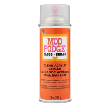 Mod Podge Spray Acrylic Sealer that is Specifically Formulated to Seal Craft Projects, Dries Crystal Clear is Non-Yellowing No-Run and Quick Drying, 12 ounce, Gloss