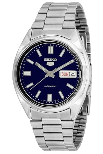 SEIKO 5 Automatic Blue Dial 38mm Stainless Steel Men's Watch SNXS77