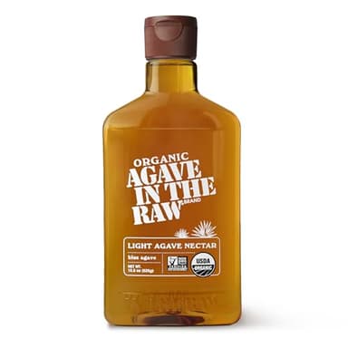 Organic Agave In The Raw Light Agave Nectar, 18.5 oz., Made With Blue Agave From Mexico, USDA Organic, Non-GMO Project Verified, Kosher Vegan and Low Glycemic Index