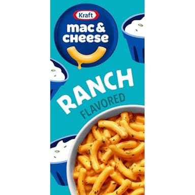 Kraft Mac & Cheese, 1 Box, for Easy Dinner or Dinner Sides, Ranch Flavored, No Artificial Flavors, Preservatives or Dyes, 7.25 oz