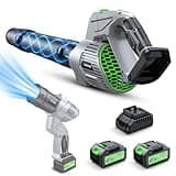 Leaf Blower - 500000RPM Cordless Electric Blower - 2 X 4.0Ah Batteries and Charger - 5 Speed Mode - 21V Lightweight Leaf Blower Cordless for Patio Cleaning, Lawn Care (Grey)