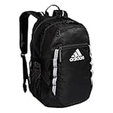 adidas Excel Backpack Durable Large Athletic Student Laptop Book Bag for Boys/Girls, Black/White 3 Stripe Webbing/Black, One Size