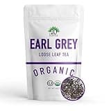 Earl Grey Loose Leaf Black Tea - 100% Certified Organic - 1LB Pouch - 16OZ Resealable Bag - 1 Pack