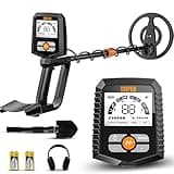 SUNPOW Metal Detector for Adults & Kids, Kids Metal Detector Waterproof for Gold Detecting, Stable Anti-Interference, Higher Accuracy, Bigger LCD Display, 4 Modes, IP68 Search Coil, OT-MD13