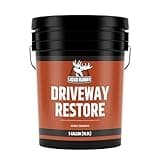 Liquid Rubber Driveway Restore - Highly Flexible Asphalt Coating Fills Cracks and Revitalize, Easy to Use and Apply, 5 Gallon