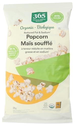 365 by Whole Foods Market, Organic Reduced Fat And Sodium Popcorn, 6 Ounce