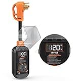 Yomile Smart RV Surge Protector, 50 Amp 12800 Joules RV Circuit Analyzer Full Protection, IP67 Waterproof RV Adapter Plug for Camper
