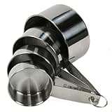 Chef Craft Select 4 Piece Measuring Cup Set, 1/4, 1/3, 1/2 and 1 cup, Stainless Steel