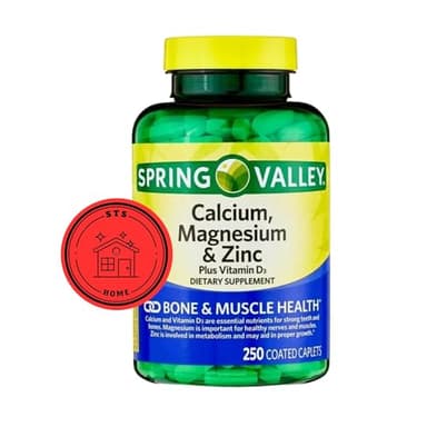 Calcium Magnesium Zinc with Vitamin D3 | Calcium Supplement | Calcium Magnesium Zinc | Calcium 600 mg with vitamin D3 | Calcium Magnesium Supplement + STS Sticker.