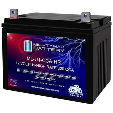 ML-U1-CCAHR -12 Volt, 320 CCA, Nut and Bolt (NB) Terminal, Rechargeable SLA AGM High Rate Series Battery