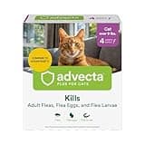 Advecta Plus Flea Prevention For Cats, Cat and Kitten Treatment & Control, Small and Large, Fast Acting Waterproof Topical Drops, 4 Month Supply