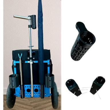 Compatible with Zuca Backpack LG/for Trekker LG Disc Golf Cart Umbrella & Retriever Holder – Hands-Free Shade & Tool Attachment (Black)