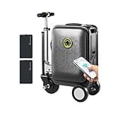 faginx 20L Electric Suitcase, Aluminum Alloy Frame Portable Rideable Suitcase, 73.26WH Removable Battery Speed 13km/h, Load 110kg, Motorized Luggage for Adults Travel Storage Case,Gray