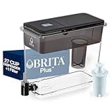 Brita UltraMax Large Water Dispenser with 1 BritaPlus Filter, 27 Cup, Black (Package May Vary)