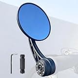 Bike Mirror Handlebar End Mount,Rotatable And Adjustable ebike mirror Wide Angle Bicycle Safe Clear E-Bike Glass Slight convex Shockproof Bike Rear View Mirrors