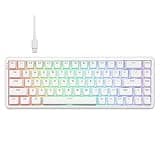MechLands AK680 MAX Wired Gaming Keyboard with Hall Effect Switch, Rapid Trigger Magnetic Keyboard with 8K Polling Rate, Top Structure, RGB Backlight (White)