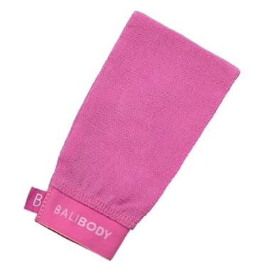 Bali Body Pink Exfoliating Mitt | Self Tan Remover for Fake Tan | Reusable Double-Sided Tanning Eraser | Gentle Exfoliator to Remove Self Tanner, Sunless Tanner & Tanning Lotion