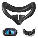 DUXICEPIN Silicone Face Pad Cover for Meta Quest 3, Soft, Durable, Washable, Lightproof Anti-Leakage Face Pad for Oculus/Meta Quest 3 Accessories