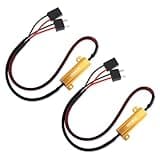 2PCS H7 LED Resistor Kit,50W 6 ohm LED Headlight Resistor Anti Flicker & Error Decoder,Universal Car Accessories Load Resistor for LED Lights,Fog Lights,Headlights (H7)